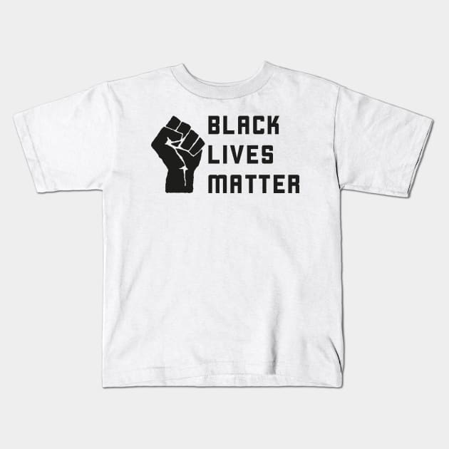 Black Lives Matter (black) Kids T-Shirt by GraphicGibbon